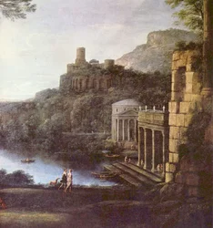 Landschaft mit der Nymphe Egeria und König Numa